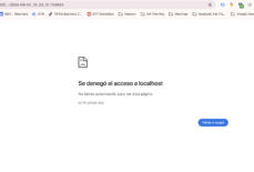 Se denegó el acceso a localhost